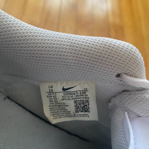 Women's Nike Court Vision Low Leopard Swoosh - White Size 10 - Picture 2 of 6